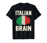 Cerebro Italiano Bandera de Italia Orgullo y herencia Vintag Maglietta