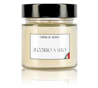 Cereria del Rosso- Candela Profumata -cera di soia 100% naturale- fino a 40 ore di profumo intenso (Zucchero a Velo)