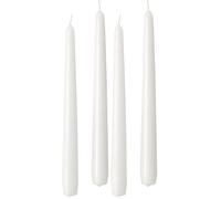 Cereria di Giorgio 10 Candele coniche Ø 2,2 cm Altezza 25 cm - Candele Decorative per la casa - Colore Bianco - Durata 7 Ore - Inodore - Cera vegana Naturale - Senza Olio di Palma - Made in Italy