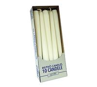 Cereria di Giorgio Risthò Candele Coniche per Candeliere, Cera di paraffina, Bianco, 2.2 cm, 10 unità