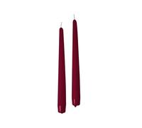 Cereria di Giorgio 10 Candele coniche Ø 2,2 cm Altezza 25 cm - Candele Decorative per la casa - Colore Bordeaux - Durata 7 Ore - Inodore - Cera vegana Naturale - Senza Olio di Palma - Made in Italy