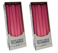 Cereria Di Giorgio 10 Candele coniche Ø 2,2 cm Altezza 25 cm - Candele Decorative per la casa - Colore Fucsia - Durata 7 Ore - Inodore - Cera vegana Naturale - Senza Olio di Palma - Made in Italy
