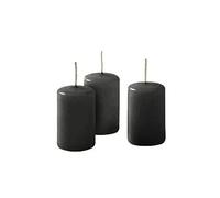 Cereria Di Giorgio - 12 Candele Cero - Diametro 4 cm Altezza 7 cm - Colore Nero - Durata 12 ore - Non profumate