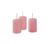 Cereria Di Giorgio - 12 Candele Cero - Diametro 4 cm Altezza 7 cm - Colore Rosa polvere - Durata 12 ore - Non profumate