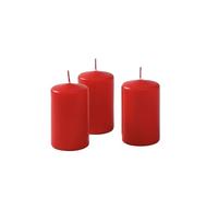Cereria Di Giorgio - 12 Candele Cero - Diametro 4 cm Altezza 7 cm - Colore Rosso - Durata 12 ore - Non profumate