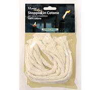Cereria Di Giorgio - 12 Stoppini di Ricambio per Torcia in Bamboo - Lunghezza 25 cm - Stoppini in Cotone