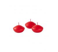 Cereria Di Giorgio - 20 Candele Galleggianti - Ø 4.5 cm h. 2.7 cm - Rosso