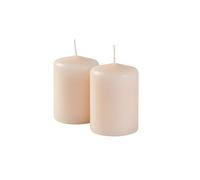 Cereria Di Giorgio - 4 Candele Cero - Diametro 7 cm Altezza 10 cm - Colore Cipria - Durata 55 ore - Non profumate