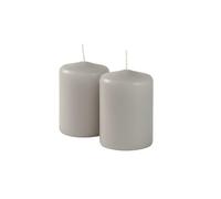 Cereria Di Giorgio - 4 Candele Cero - Diametro 7 cm Altezza 10 cm - Colore Tortora - Durata 55 Ore - Non profumate