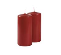 Cereria Di Giorgio - 4 Candele Cero - Diametro 7 cm Altezza 15 cm - Colore Bordeaux - Durata 85 Ore - Non profumate