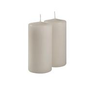Cereria Di Giorgio - 4 Candele Cero - Diametro 7 cm Altezza 15 cm - Colore Tortora - Durata 85 ore - Non profumate