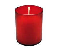 Cereria di Giorgio - 4 Lumini Votivi in Bicchiere di plastica Rossa - Diametro 4.8 cm Altezza 5.9 cm - Durata 13 Ore