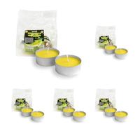 Cereria Di Giorgio - 5 Maxi Tealight Citronella Plus - Citronella di Java 100% Naturale - Anti Zanzare e Insetti - 50% più concentrata - Diametro 5.9 cm Altezza 2.3 cm - Durata 10 ore