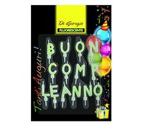Cereria di Giorgio 5429 Candeline Fluorescenti 'Buon Compleanno' con Supporto