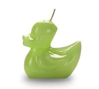 Cereria Di Giorgio - Candela a forma di Paperella - Colore Verde pop - Lunghezza 10 cm Altezza 7.5 cm - Con sacchetto - Spring Collection - Artigianale