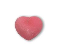 Cereria Di Giorgio - Candela Graffiata a forma di Cuore - Colore Rosa Polvere - Lunghezza 10 cm Altezza 5 cm - Con Sacchetto Regalo - Artigianale
