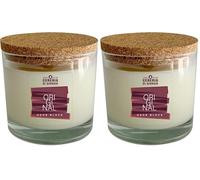 Cereria Di Giorgio - Candela in bicchiere - Cera vegetale di Palma e Soia - Collezione Odor Block - Original - Durata 50 ore (Confezione da 2)