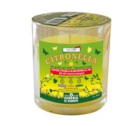 Cereria Di Giorgio - Candela in bicchiere di vetro alla Citronella di Java 100% Naturale - Anti zanzare e insetti - Diametro 7 cm Altezza 7.7 cm - Durata 25 ore