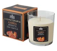 Cereria Di Giorgio - Candela Profumata in Bicchiere - Con Astuccio Protettivo - Cera Vegetale di Palma e Soia - Collezione Aromaterapia - Ambra - Serenità - Durata 44 ore