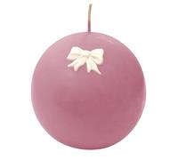 Cereria Di Giorgio - Candela Sfera Rosa Polvere Decorata con Fiocchi Di Cera - Diametro 10 cm - Durata 49 ore - Spring Collection - Artigianale