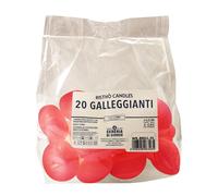 Cereria di Giorgio Risthò Candele Galleggianti, Cera di paraffina, Rosso, 4.5 cm, 20 unità
