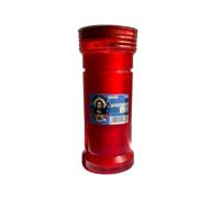 Cereria Di Giorgio - Cero Votivo dedicato al Sacro Cuore - Modello P80 - Colore Rosso - Durata 60 ore