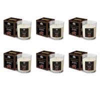 Cereria Di Giorgio - Confezione da 6 Candele Profumate in Bicchiere - Cera Vegetale di Palma e Soia - Collezione Aromaterapia - Cioccolato - Benessere - Durata 44 ore