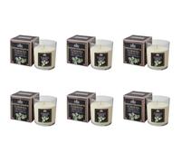 Cereria Di Giorgio - Confezione da 6 Candele Profumate in Bicchiere - Cera Vegetale di Palma e Soia - Collezione Aromaterapia - Tuberosa - Sensualità - Durata 44 ore