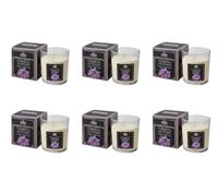 Cereria Di Giorgio - Confezione da 6 Candele Profumate in Bicchiere - Cera Vegetale di Palma e Soia - Collezione Aromaterapia - Verbena - Antistress - Durata 44 ore