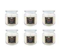 Cereria Di Giorgio - Confezione da 6 Candele Profumate in Giara - Cera Vegetale di Palma e Soia - Collezione Aromaterapia - Tonka - Afrodisiaco - Durata 80 ore