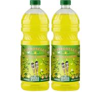 Cereria Di Giorgio - Olio alla Citronella per Torcia - Anti zanzare e insetti - 1 Litro - Ideale per Eventi all'Aperto, Giardini e Terrazze (Confezione da 2)