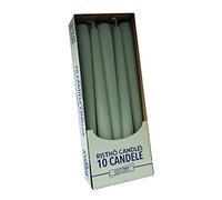 Cereria di Giorgio Risthò 56213_24 Candele Coniche, Grigio Perla, Diametro 2.2 cm, Altezza 25 cm, 10 Pezzi