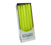 Cereria di Giorgio Risthò Candele Coniche per Candeliere, Cera, Verde Pop, 2.2 x 30 cm, 10 unità