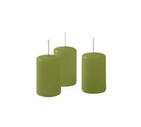 Cereria di Giorgio Risthò Candele diametro 4 cm altezza 7 - Verde Oliva - Confezione da 12 pezzi