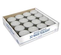 Cereria di Giorgio Risthò Maxi Tealight con Cup, Cera, Bianco, 5.9x5.9x2.3 cm