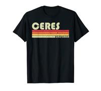 CERES CA CALIFORNIA Divertente Città Casa Radici Regalo Retrò anni '70 anni '80 Maglietta