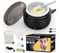 Ceretta per Naso e Orecchie per Uomo, Ceretta per Sopracciglia - Epilatore Viso con mini Scaldacera, Calore Rapido,100g Cera, 20 Applicatori, Depilazione Naso, Orecchie, Sopracciglia per Uomo e Donna