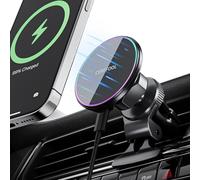 CERFFOOL 15W Caricabatteria da Auto Senza Fili per iPhone 15/14/13/12 Serie per Magsafe Caricatore Magnetico per Samsung Xiaomi per One Plus per HUAWEI Supporto per Bocchetta d'Aria