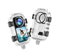CERFFOOL 60M Custodia Impermeabile per Insta360 X6 con Interfaccia a Due | Custodia per Immersione invisibile anti Graffio Custodia di Protezione Rigida ad Alta Trasmissione PC Coperchio con Inserto