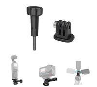 CERFFOOL Adattatore di montaggio a slitta fredda da 1/4" per DJI Osmo Action 5 Pro/4 GoPro HERO 13/12 Nero Supporto regolabile per Insta360 GO 3S/3 Ace Pro 2 Adattatore treppiede per accessori per
