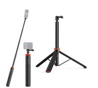 CERFFOOL Asta per selfie treppiede per GoPro 13 11/Insta360 X5 X4/DJI Osmo Action 5 Pro 4 130 cm Manico lungo allungabile portatile e leggero per telecamere d'azione supporto universale