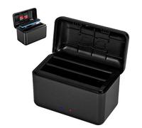 CERFFOOL Hub di ricarica rapida per Insta360 X4 Caricabatterie portatile per Action Camera Batteria a 2 canali Stazione di archiviazione Ricarica rapida Cavo USB Tipo C Custodia protettiva Accessori