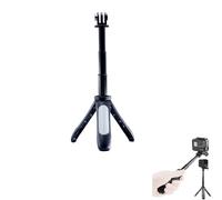 CERFFOOL Mini bastone per selfie allungabile per GoPro 13 12 11 Insta 360 X4 3 Portatile Vlog Treppiede Estensione Monopiede Tripod Action Camera Accessori (Bianco)