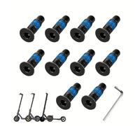 CERFFOOL Set di 10 viti per palo anteriore e cacciavite per Xiaomi M365 Pro/Pro 2/1S/Mi3 per Segway Ninebot Max G30/ES Serie/F Series Scooter Viti a Testa Frontale Accessori Kit di viti Fisso