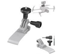 CERFFOOL Staffa di fissaggio per DJI Air 3 e Action 5 Pro, GoPro Hero 13, Insta360 GO 3S e X4, BLACK/Kit Adattatore di estensione superiore