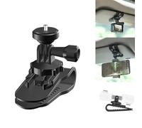 CERFFOOL Supporto a clip per visiera parasole per DJI Osmo Action 5 Pro 4 3 GoPro Hero 13 BLACK 12 11 Insta360 GO 3S/X5/Ace Pro 2 con adattatore a vite da 1/4" girevole a 360° per accessori per action