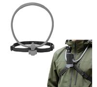 CERFFOOL Supporto per collo per DJI Osmo Pocket 4/Pocket 3 con cinghia toracica regolabile, supporto di fissaggio flessibile per petto Vlogging POV a mani libere per telecamere d'azione (grigio)