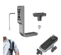 CERFFOOL Supporto verticale orizzontale + adattatore magnetico per Insta360 X5/X4, supporto a forma di L, in lega di alluminio, base a sgancio rapido con 1/4" e interfaccia a doppio artiglio