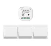 Cerhot 230V Tuya WiFi Smart Switch, set di interruttori della luce wireless, interruttore wireless, interruttore di controllo remoto, interruttore wireless per l'illuminazione domestica (EU 1Gang 3V1)
