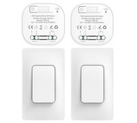Cerhot interruttore radio interruttore della luce senza batteria interruttore wireless da parete per luci (US, 2V2 a)